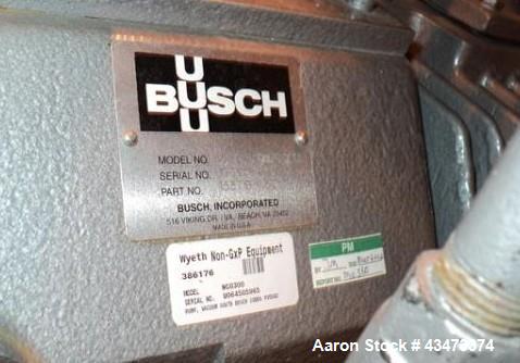 Used- Busch Cobra vacuum pump, model NC0300, 15 hp 230/460 volt explosion proof motor, serial# UO64505965.