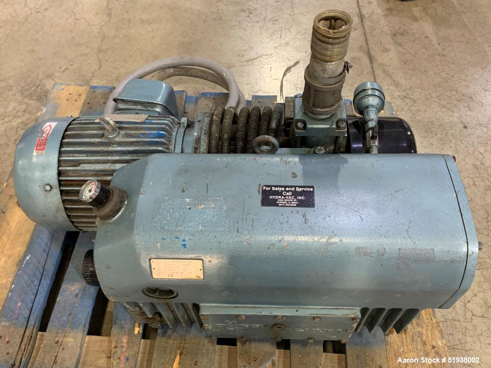 Used- Busch RA0160 Vacuum Pump, Type RA0160-B032-1024. 117 CFM. Driven by a 7.5hp, 3/60/208-230/460 volt, 1750 rpm motor. Se...