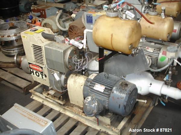 Used Carbon Steel Busch Huckepack Two Stage, Once Through, Sealing Rotary Vane Vacuum Pump
