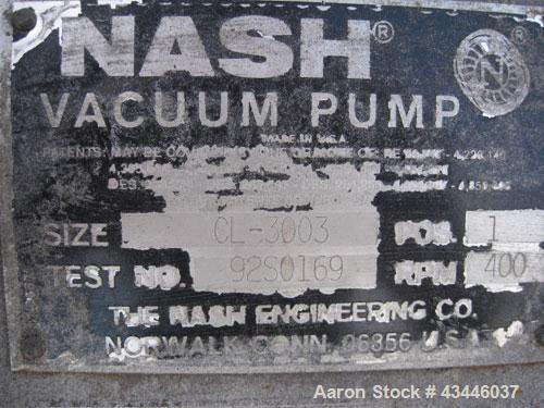 Used Nash Liquid Ring Vacuum Pump, Model CL-3003