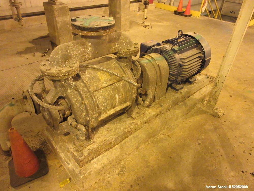 Used- Nash CL Series Liquid Ring Vacuum Pump, Model CL-703/4. Approximate 500 to 650 cfm. Driven by a 75hp, 3/60/230/460 vol...