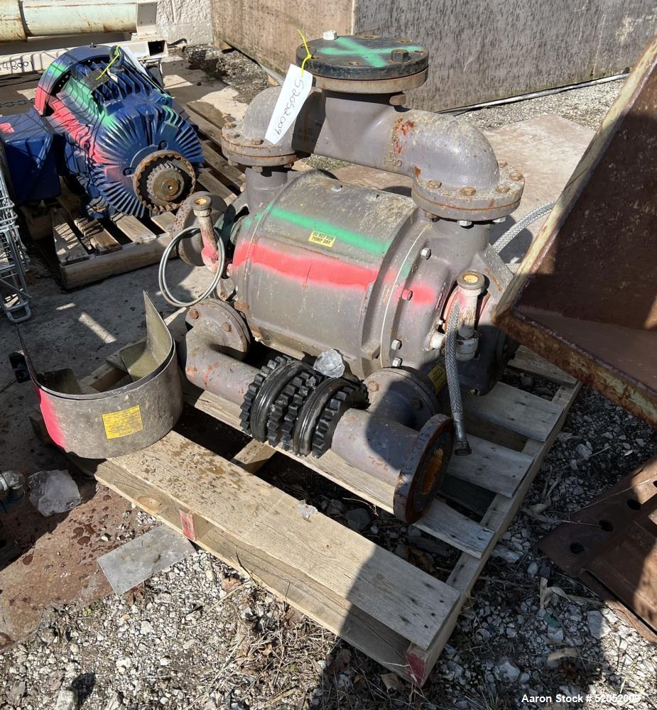 Used- Nash CL Series Liquid Ring Vacuum Pump, Model CL-703/4. Approximate 500 to 650 cfm. Driven by a 75hp, 3/60/230/460 vol...