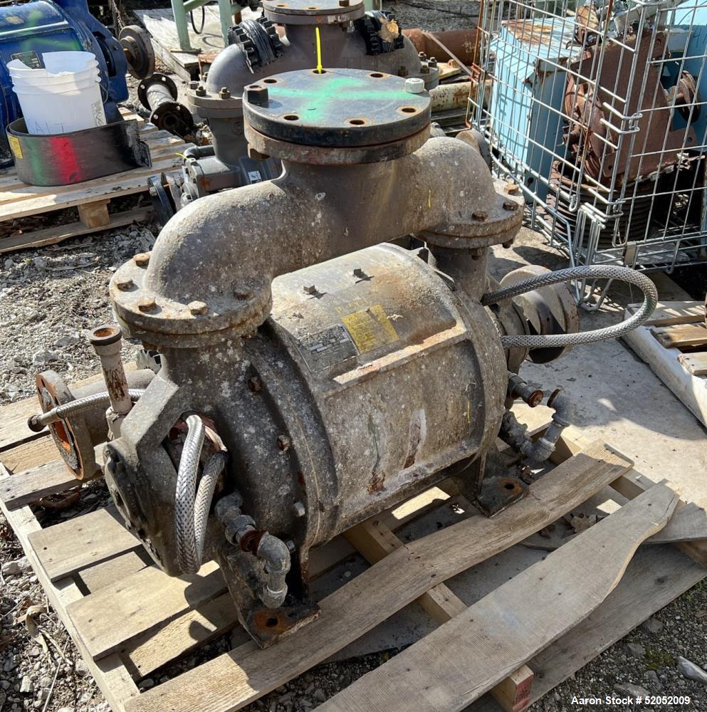 Used- Nash CL Series Liquid Ring Vacuum Pump, Model CL-703/4. Approximate 500 to 650 cfm. Driven by a 75hp, 3/60/230/460 vol...