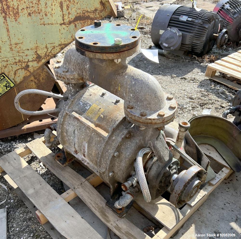 Used- Nash CL Series Liquid Ring Vacuum Pump, Model CL-703/4. Approximate 500 to 650 cfm. Driven by a 75hp, 3/60/230/460 vol...