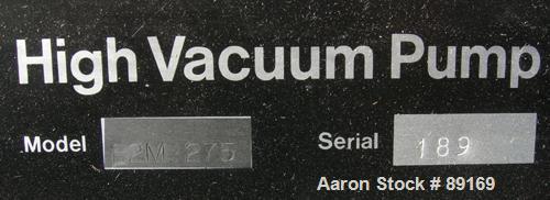 Used- Edwards Two Stage Rotary Vane Vacuum Pump, Model E2M275, Carbon Steel. Rated 172 cfm. Driven by a 6 kW (7.5 hp), 3/60/...