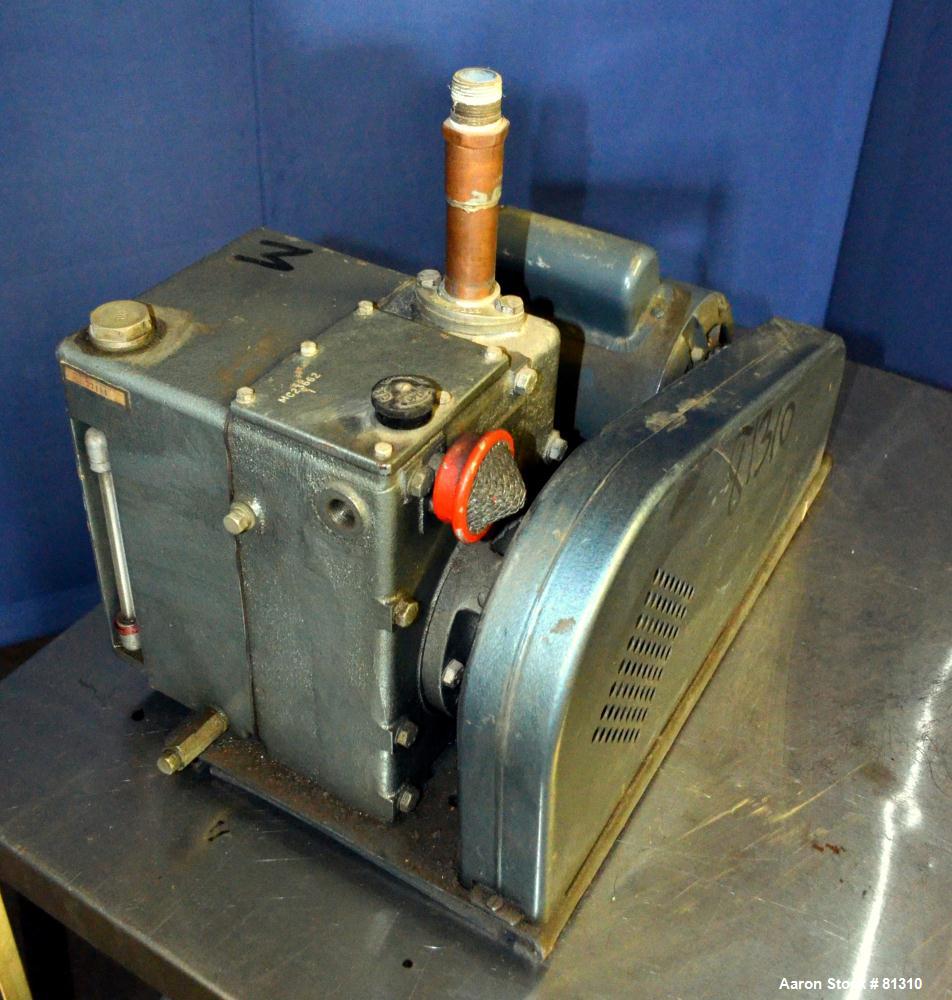 Used Edwards Speedivac High Vacuum Rotary Pump, Model ED250. Approximate 8.7 cfm, driven by a 3/4 hp, 1/60/115/230 volt, 1725 rpm motor.