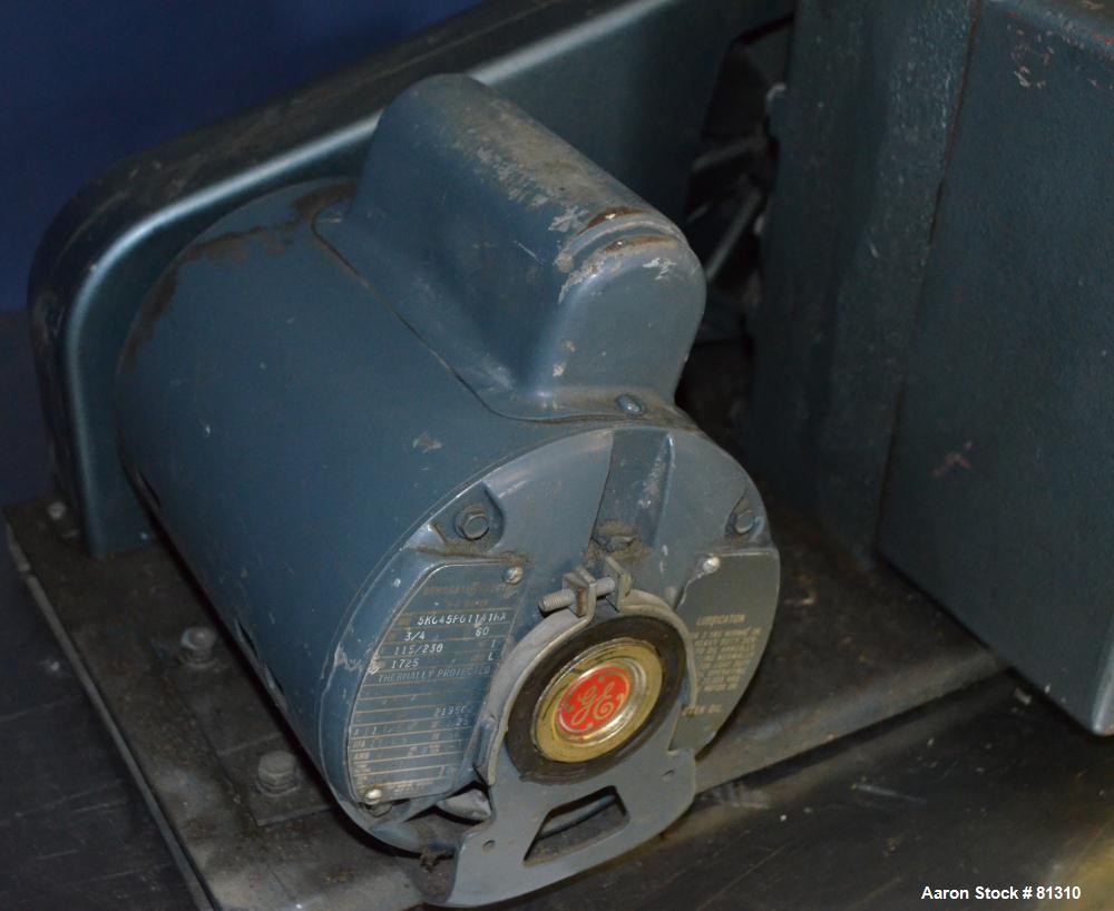 Used Edwards Speedivac High Vacuum Rotary Pump, Model ED250. Approximate 8.7 cfm, driven by a 3/4 hp, 1/60/115/230 volt, 1725 rpm motor.