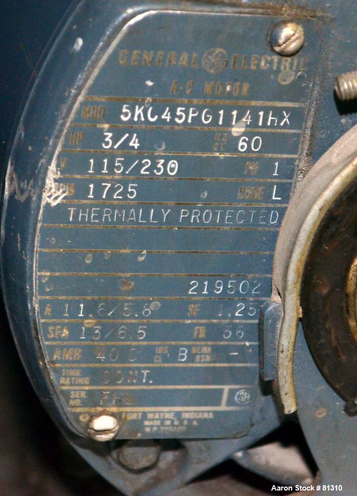 Used Edwards Speedivac High Vacuum Rotary Pump, Model ED250. Approximate 8.7 cfm, driven by a 3/4 hp, 1/60/115/230 volt, 1725 rpm motor.