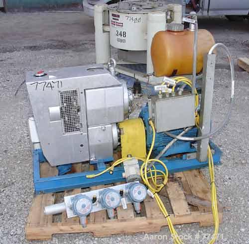 USED:Busch Huckepack once-through-sealing vacuum pump, rotary vane,type 433:014, rated 200 cfm. Driven by a 20 hp 3/60/230/460 volt  745 rpm XP motor. Skid mounted.