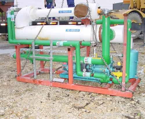 Used Jet-Vac Steam Jet Vacuum System. Skid mounted consisting of: (1) Kinney liquid ring vacuum pump, model KLRC125C, serial #92-1745-920088, 10 hp XP, mechanical seal, 2" inlet/outlet, with 30 gallo...