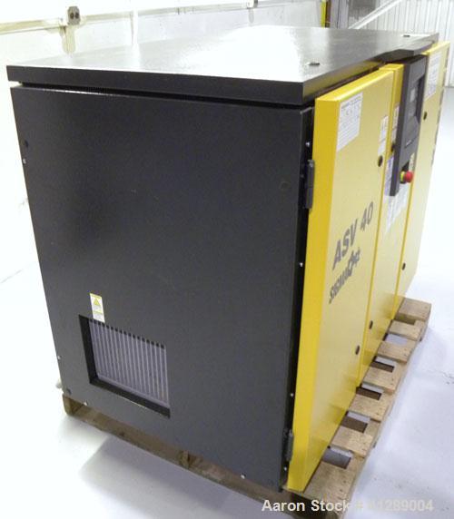 Used Kaeser Rotary Screw Vacuum Package, Model ASV 40. Rated 168 ACFM at 10" HGV. Air cooled. Driven by a 7.5 kw (10 hp), 3/60/230/460 volt, 3535 rpm motor. Includes a Sigma control system. Built 200...