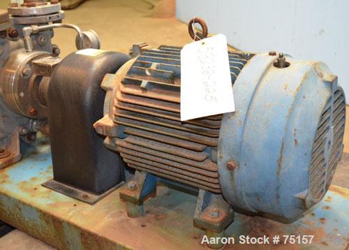 Used Kinney Liquid Ring Vacuum Pump, Model KLRC 125-KSS2, Skid Mounted. Driven by 10 hp motor, 3/60/230/460V, 1740 rpm.
