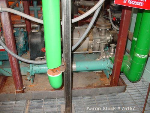 Used Kinney Liquid Ring Vacuum Pump, Model KLRC 125-KSS2, Skid Mounted. Driven by 10 hp motor, 3/60/230/460V, 1740 rpm.