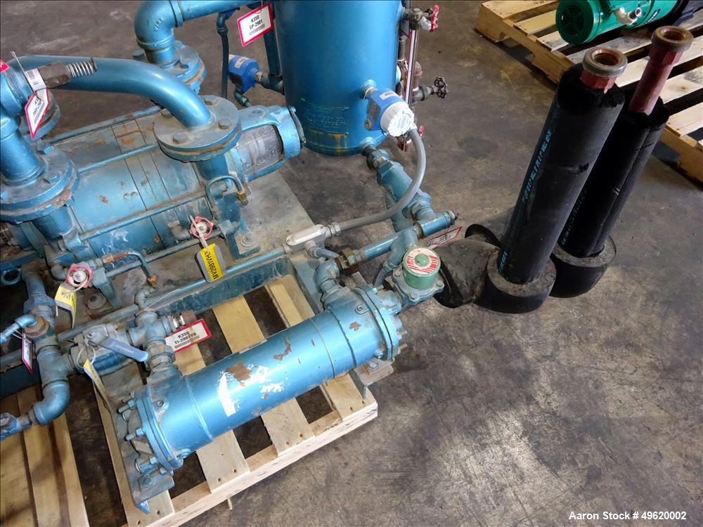 Used Kinney 2 Stage Liquid Ring Vacuum Pump, Model KLRC-200S, Carbon Steel.