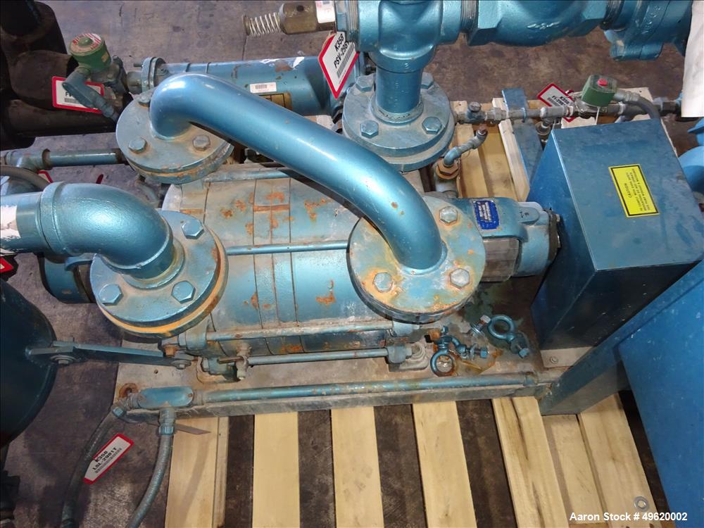 Used Kinney 2 Stage Liquid Ring Vacuum Pump, Model KLRC-200S, Carbon Steel.