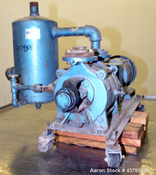 Used Carbon Steel Kinney 2 Stage Liquid Ring Vacuum Pump, Model KLRC-40S