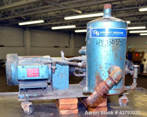 Used Carbon Steel Kinney 2 Stage Liquid Ring Vacuum Pump, Model KLRC-40S