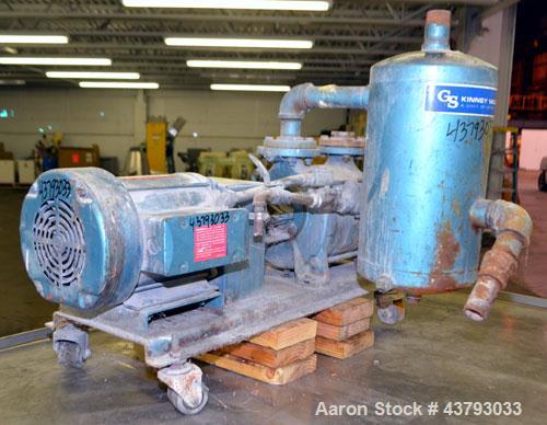 Used Carbon Steel Kinney 2 Stage Liquid Ring Vacuum Pump, Model KLRC-40S