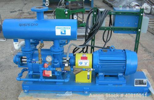 Used Sihi Liquid Ring Vacuum Pump, Model LPHR50523ABAAAOBS, Carbon Steel.  2 1/2" inlet/outlet.  Approximately 315 cfm at 4" hg. Driven by a 20 hp, 3/60/208-230/460 volt, 1755 rpm motor.  Base mounte...