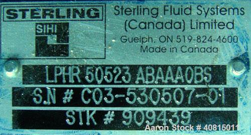 Used Sihi Liquid Ring Vacuum Pump, Model LPHR50523ABAAAOBS, Carbon Steel.  2 1/2" inlet/outlet.  Approximately 315 cfm at 4" hg. Driven by a 20 hp, 3/60/208-230/460 volt, 1755 rpm motor.  Base mounte...