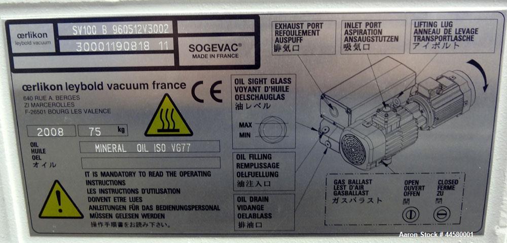 Unused- Carbon Steel Leybold Sogevac B Oil Sealed Single Stage Rotary Vane Vacuu