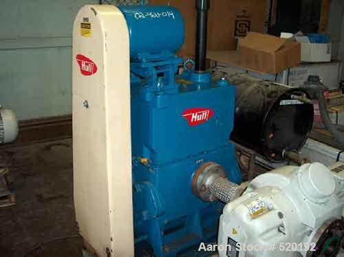 USED: Leybold Ruvac WSU 1001 roughing pump backed up by a 10 hp Hull two stage rotary vacuum pump. The Hull HC-150 generates 150 cfm of vacuum at 1 x 10-4 Torr. The Leybold has a 4 kw motor and is ca...
