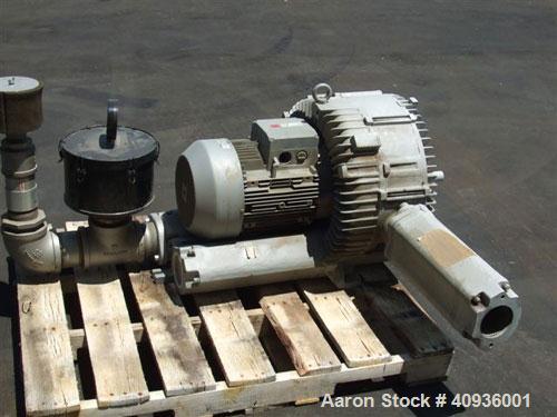 Used Nash-Elmo Vacuum Pump, Series G-200, Model 2BH1910-7HH36. Single stage, 440 mbar, 23 kW, 220/480 volt, 60 hz motor.