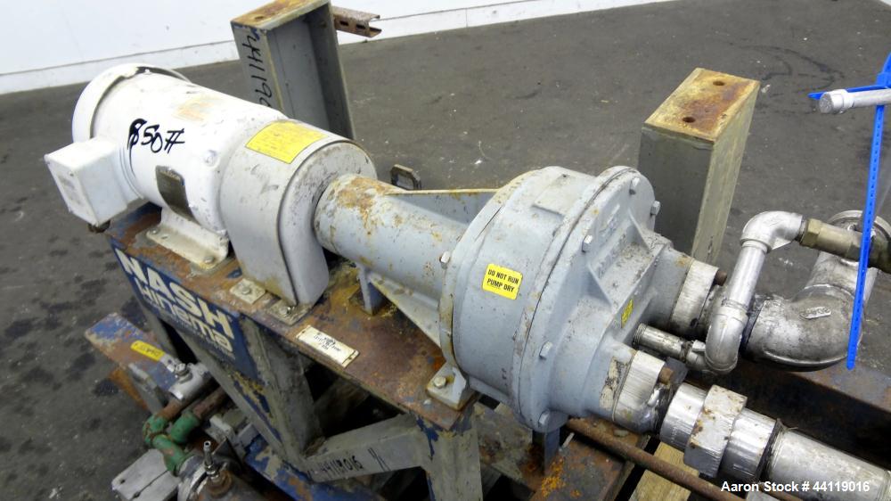 Used Stainless Steel Nash Liquid Ring Vacuum Pump