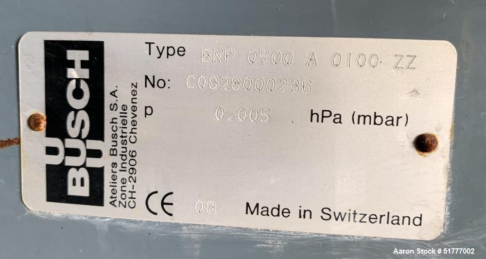 Used Busch Cobra NC Vacuum Pump Booster System, Model BNP 0500 A 0100 ZZ.