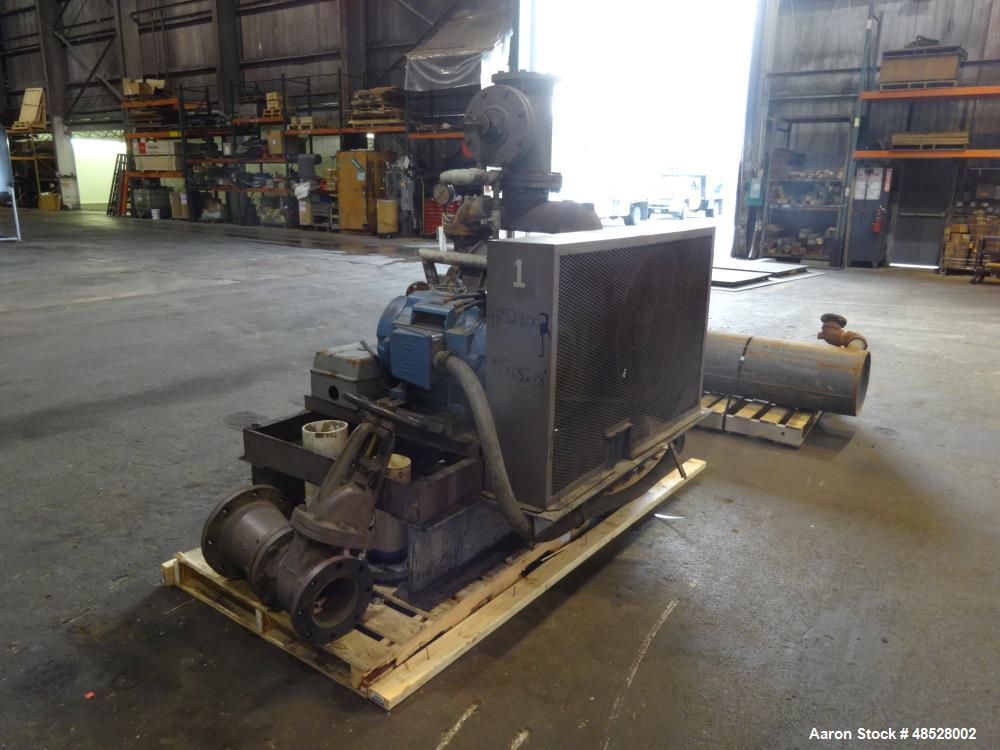 Used- Nash CL Series Liquid Ring Vacuum Pump, Model CL-1002, Carbon Steel.