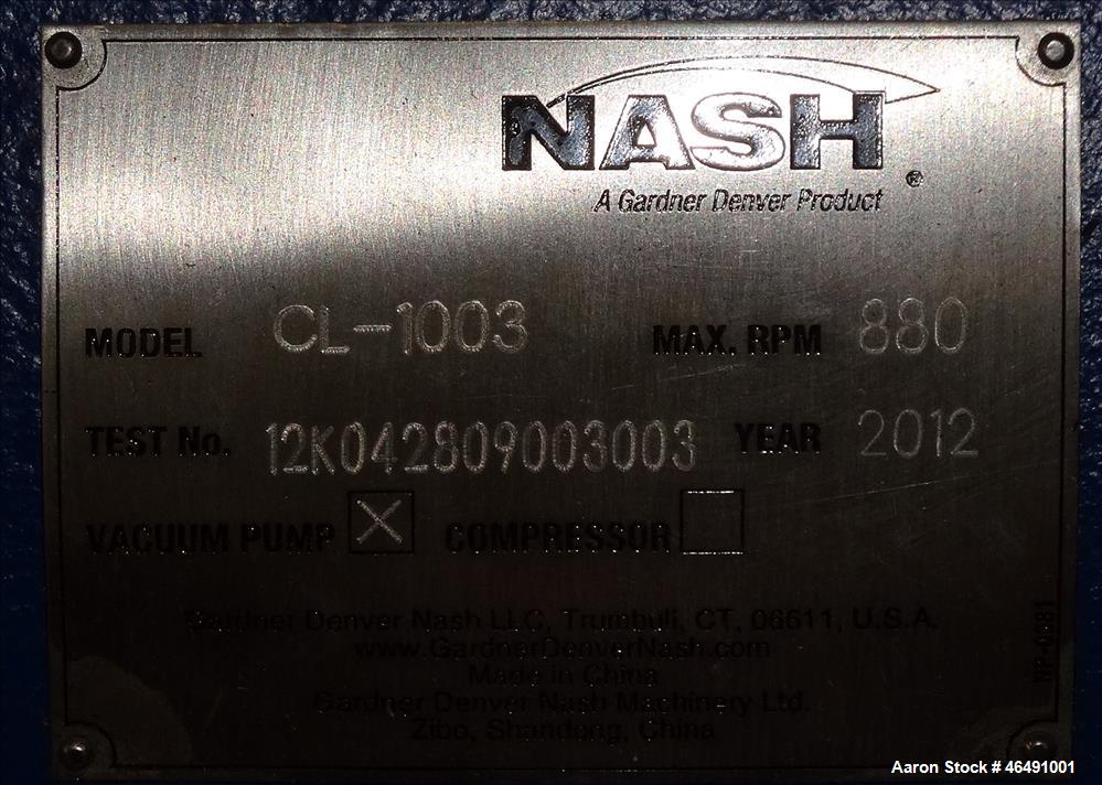 Unused- Nash CL Series Liquid Ring Vacuum Pump