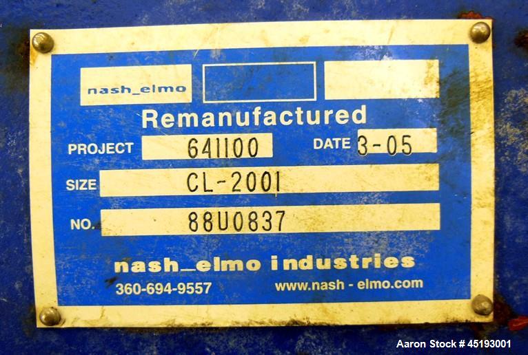 Used Nash Elmo Liquid Ring Vacuum Pump, Model CL-2001