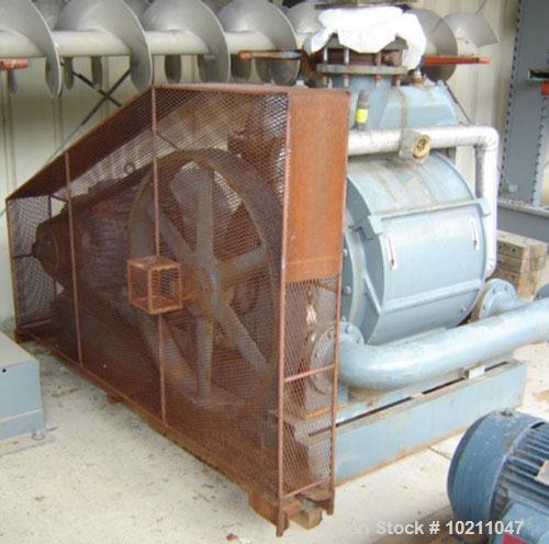 Used-100 HP Cast Iron Nash Vacuum Pump, Model CL-2002, Test #89U0479. Unit is complete with 100 hp, 1770 rpm, 230/460 volt, ...