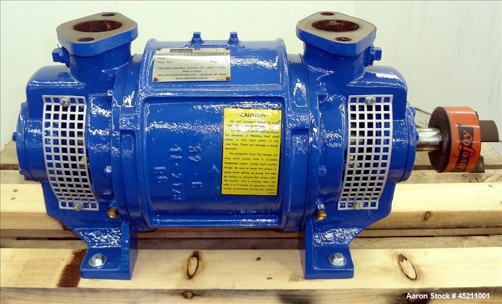 Used Carbon Steel Nash Elmo CL Liquid Ring Vacuum Pump, Model CL-202/4