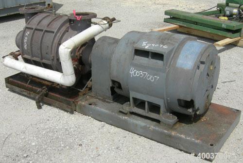 Used Nash Vacuum Pump, Type CL1003. Approximately 330 cfm at 100 mm hg, carbon steel. Test number 83U0431. 690 rpm. Driven by a 50 hp, 3/60/230/460 volt, 705 rpm motor. Base mounted.