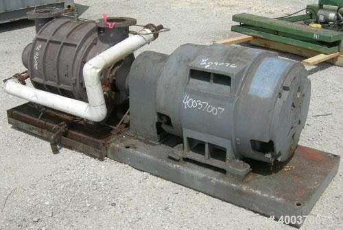 Used- Nash Vacuum Pump, Type CL1003. Approximately 330 cfm at 100 mm hg, carbon steel. Test number 83U0431. 690 rpm. Driven ...