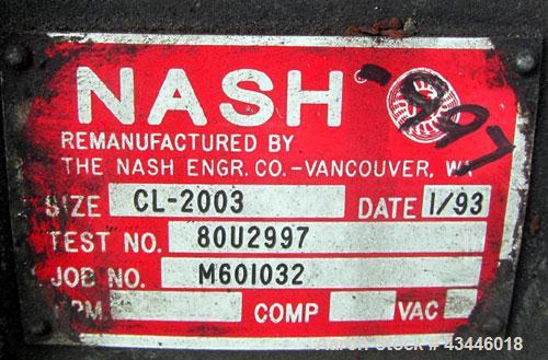Used Nash Liquid Ring Vacuum Pump, Model CL2003