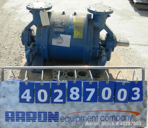 Used Nash liquid ring vacuum pump, model CL-702.  Approximate capacity 700 cfm, 24" HG vacuum.  (2) 4 1/2" inlets/outlets.  No drive.

