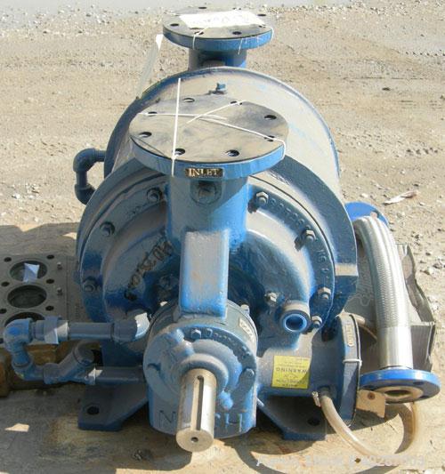 Used- Nash liquid ring vacuum pump, model CL-702.  Approximate capacity 700 cfm, 24" HG vacuum.  (2) 4 1/2" inlets/outlets. ...