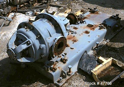 Used Nash Liquid Ring Vacuum Pump, Model H 6, Carbon Steel. 4" x 4". Nominal capacity 500 cfm.