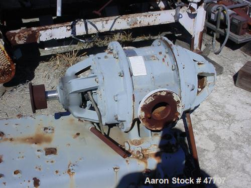 Used Nash Liquid Ring Vacuum Pump, Model H 6, Carbon Steel. 4" x 4". Nominal capacity 500 cfm.