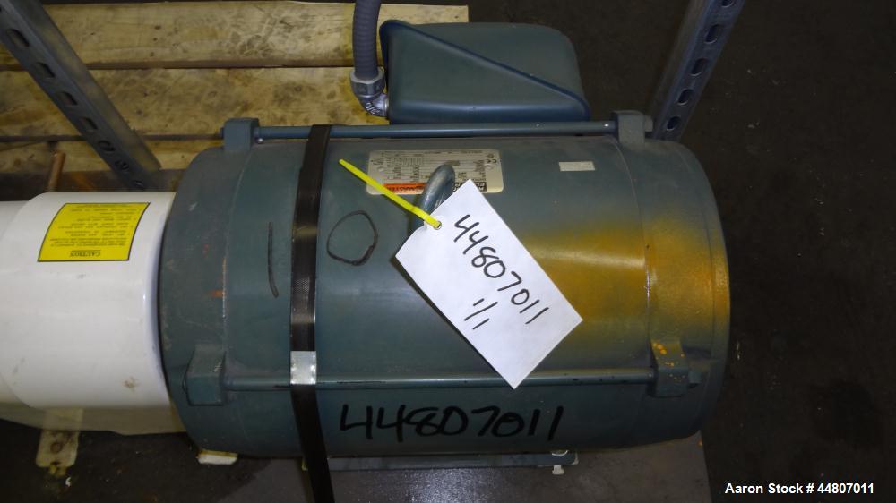 Used Nash Liquid Ring Vacuum Pump, Size SC4/7, Carbon Steel.  Flow rate of 10 gallons per minute, 25 to 28" Hg vacuum, approximately 300 cfm.  Driven by a 20 hp, 3/60/230/460 volt, 1175 rpm motor. In...