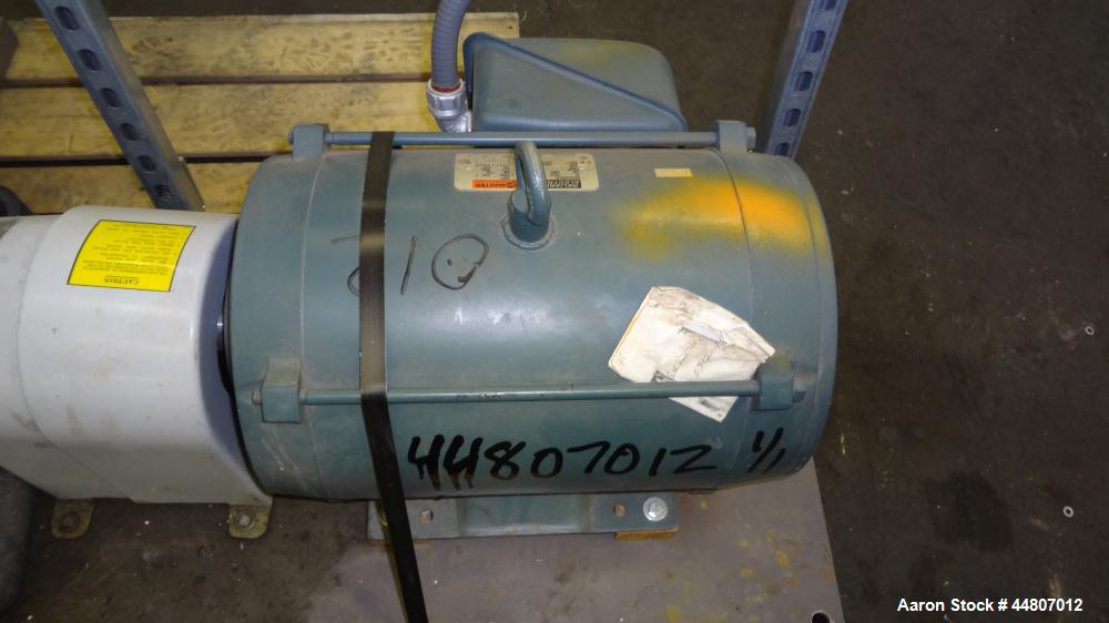 Used Nash Liquid Ring Vacuum Pump, Size SC4/7, Carbon Steel.  Flow rate of 10 gallons per minute 25 to 28" Hg vacuum, approximately 300 cfm.  Driven by a 20 hp, 3/60/230/460 volt, 1175 rpm motor. Inc...