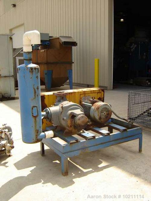 Used-Nash SC4 Vacuum Pump Package, Test #91UO886. Speed 1170 rpm. Pump is cast iron construction with discharge water separa...