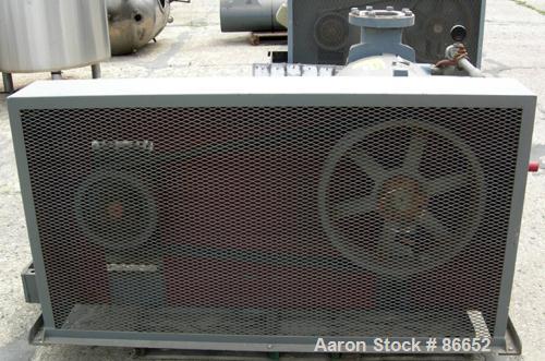 USED: Nash Liquid Ring Vacuum Pump, Model SC7, cast iron construction. Approximate capacity 700 cfm at 880 rpm. Driven by a 75 hp, 3/60/230/460 volt, 1765 rpm motor. 6" inlet/outlet. Includes muffler...