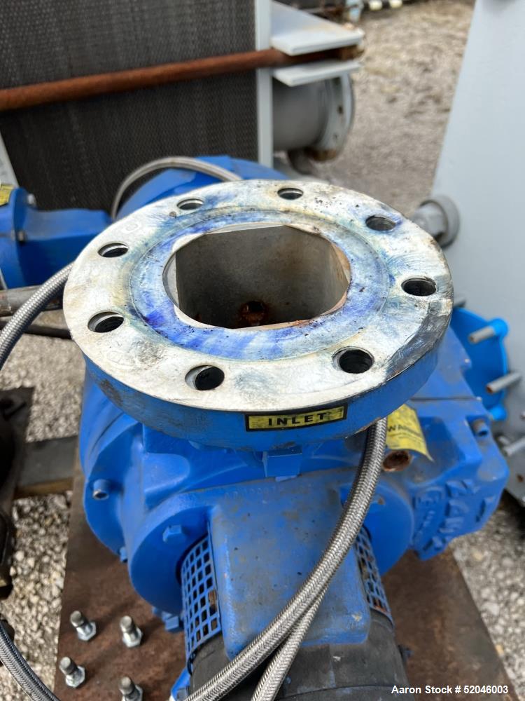 Used Nash Two Stage Liquid Ring Vacuum Pump, Model TC5/5. 316 Stainless Steel Material Construction. Approximately 300 to 450 CFM. Maximum 1450rpm. Driven by a 25hp, 3/60/460 volt, 1175rpm motor. App...