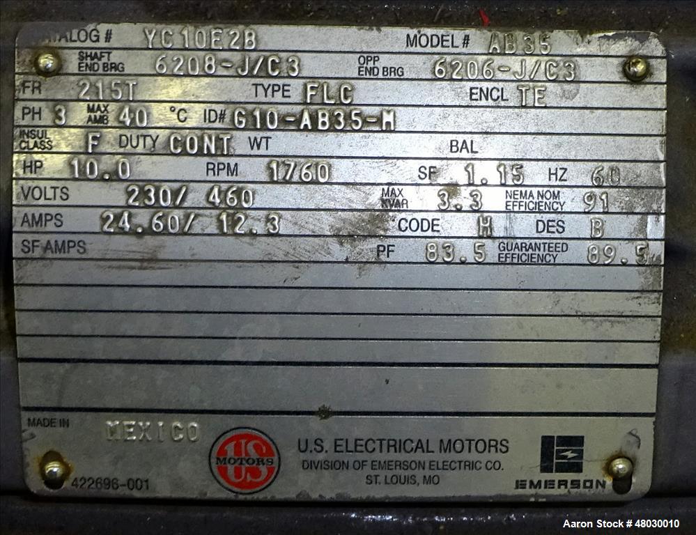 Used Nash Two Stage Liquid Ring Vacuum Pump, Model TCM1/7, Carbon Steel.