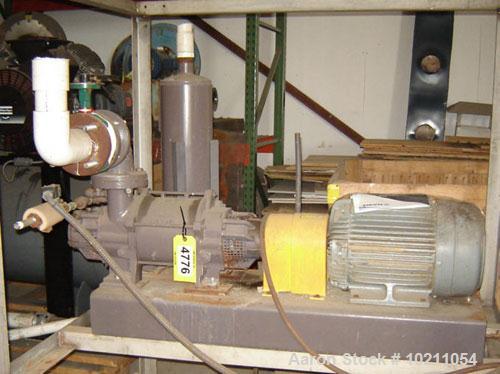 Used-15 HP Nash Vacuum Pump Package Vectra Size XL45. Test number is 02D0034, 1750 rpm, manufactured in Brazil, complete wit...