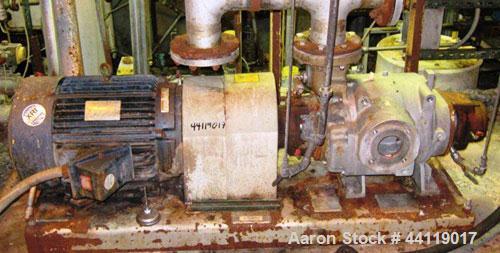 Used- Nash Liquid Ring Vacuum Pump, Model SC-3, 316 Stainless Steel. Approximate 300 cfm. Driven by a 25hp, 3/60/230/460 vol...