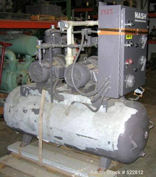Unused-UNUSED: Nash duplex vacuum pump package. Pump sizes MHF80. Test#92U1560, 1750 rpm. Pump 2 test #92U1558. 5 hp high efficiency Toshibamotors, 230/460 volt, TEFC, 1730 rpm. Unit is complete with...